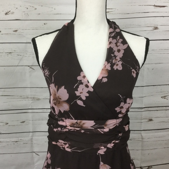 Connected Floral Halter Style Dress, Size 12 - Picture 2 of 8